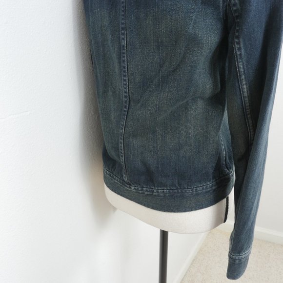 Habitual Denim Moto Style Button Up Size 4 Blue Jean Jacket - Picture 7 of 10